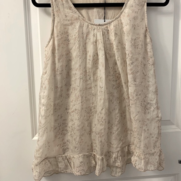 Tendenze Floral Silk Sleeveless Top Made in Italy (NWT) - Picture 3 of 15